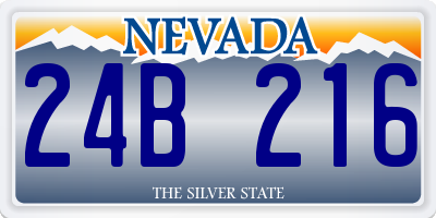 NV license plate 24B216