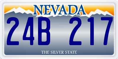 NV license plate 24B217