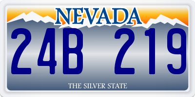 NV license plate 24B219