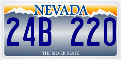 NV license plate 24B220