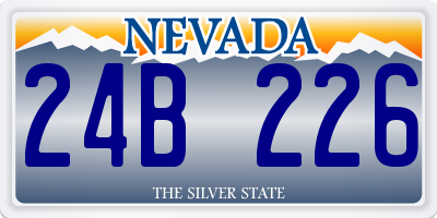 NV license plate 24B226