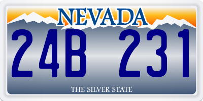 NV license plate 24B231