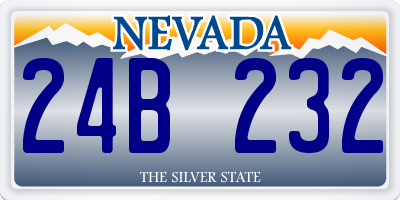 NV license plate 24B232