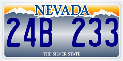 NV license plate 24B233