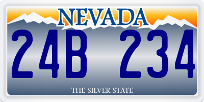 NV license plate 24B234