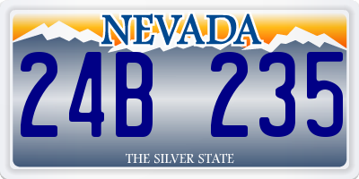 NV license plate 24B235