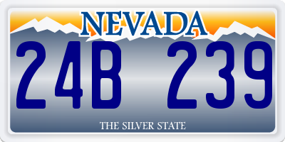 NV license plate 24B239