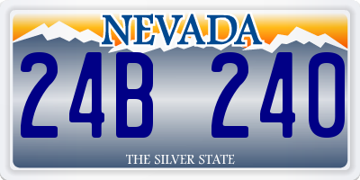 NV license plate 24B240