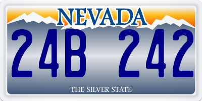 NV license plate 24B242