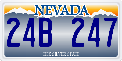 NV license plate 24B247