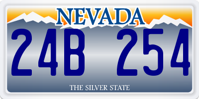 NV license plate 24B254