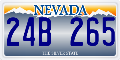 NV license plate 24B265