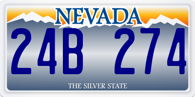 NV license plate 24B274