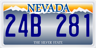 NV license plate 24B281