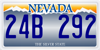 NV license plate 24B292