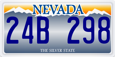 NV license plate 24B298