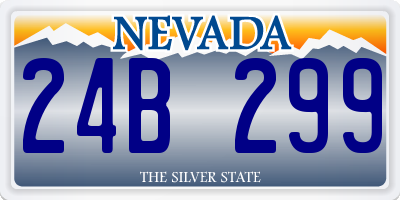 NV license plate 24B299