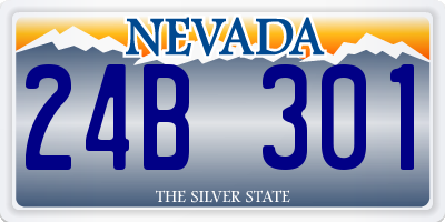 NV license plate 24B301