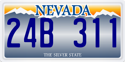 NV license plate 24B311
