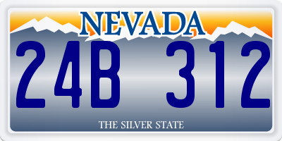 NV license plate 24B312