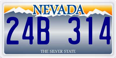 NV license plate 24B314