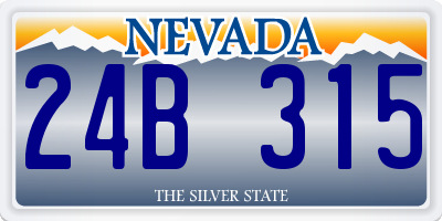 NV license plate 24B315