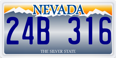 NV license plate 24B316