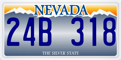 NV license plate 24B318