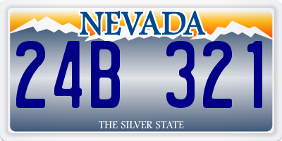 NV license plate 24B321