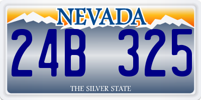 NV license plate 24B325