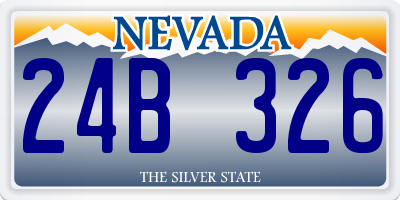 NV license plate 24B326