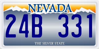 NV license plate 24B331