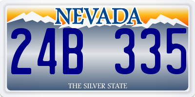 NV license plate 24B335