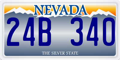 NV license plate 24B340