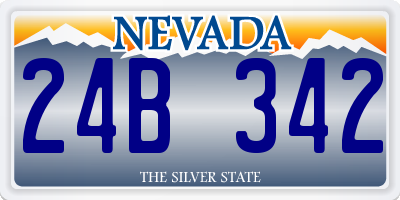 NV license plate 24B342