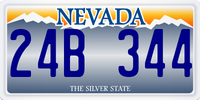 NV license plate 24B344