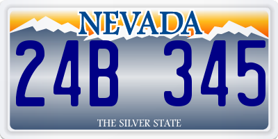 NV license plate 24B345