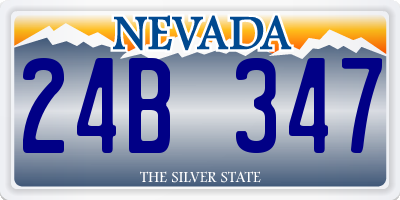NV license plate 24B347