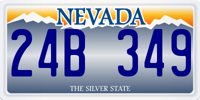 NV license plate 24B349