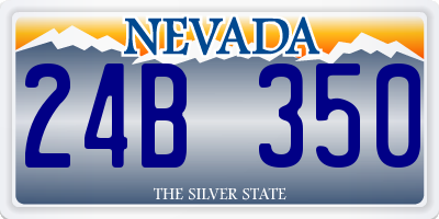 NV license plate 24B350