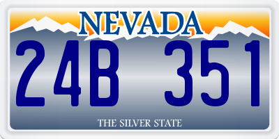 NV license plate 24B351