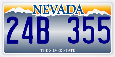 NV license plate 24B355