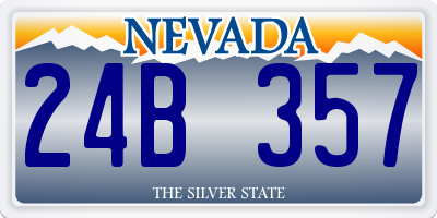 NV license plate 24B357
