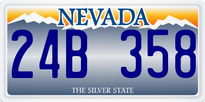 NV license plate 24B358