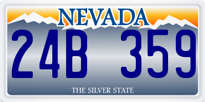 NV license plate 24B359