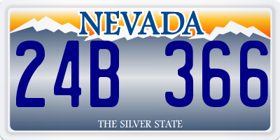 NV license plate 24B366