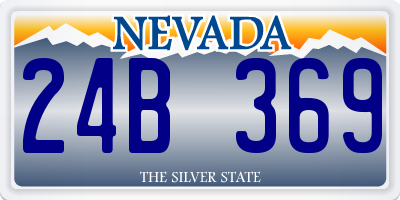 NV license plate 24B369