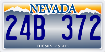 NV license plate 24B372