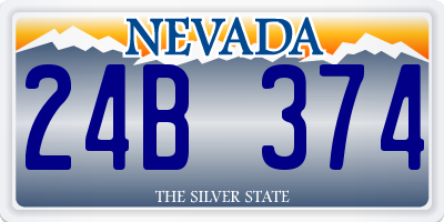 NV license plate 24B374