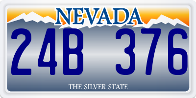 NV license plate 24B376